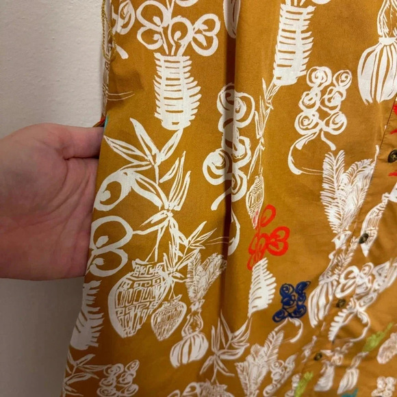 NWT Anthro Maeve Toni Tunic Dress - Patterned Mini Dress Collared Resort Wear - Picture 10 of 10